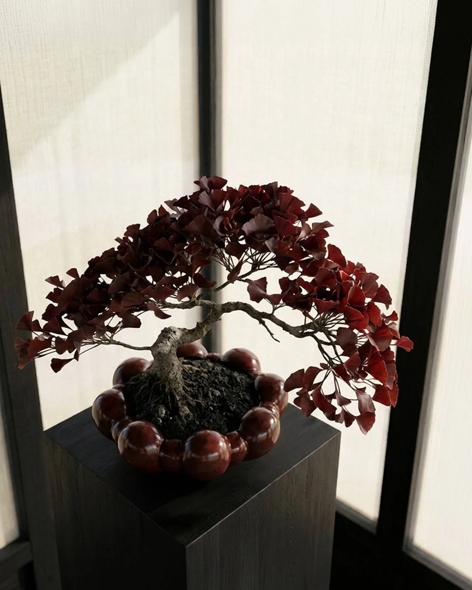 Bloom tray schaal groot, Maroon 101 Copenhagen
