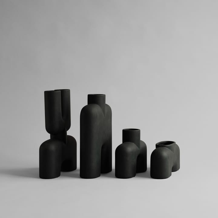 Cobra Double Medio vaas 34x47 cm, Zwart 101 Copenhagen