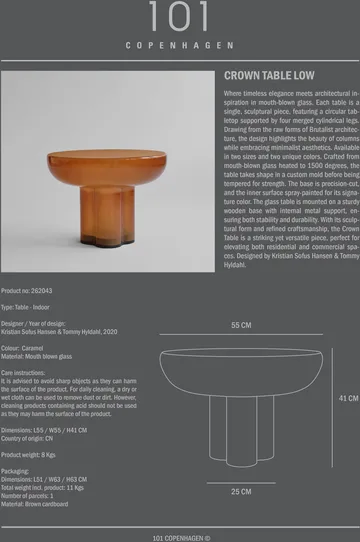 Crown bijzettafel low Ø65 cm - Caramel - 101 Copenhagen
