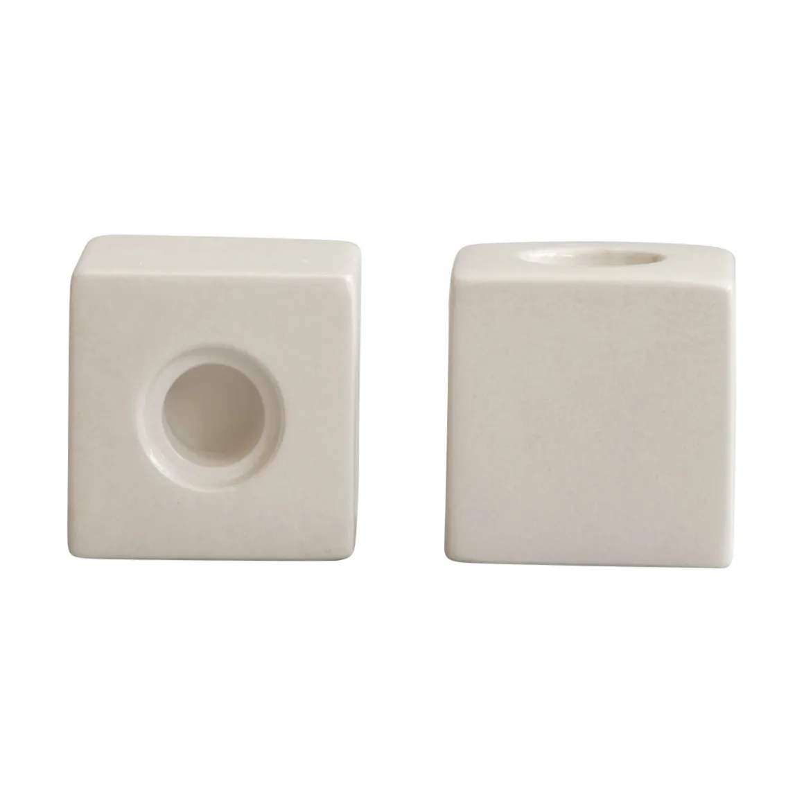 Cube kandelaar 2-pack, High Glaze Birch 101 Copenhagen