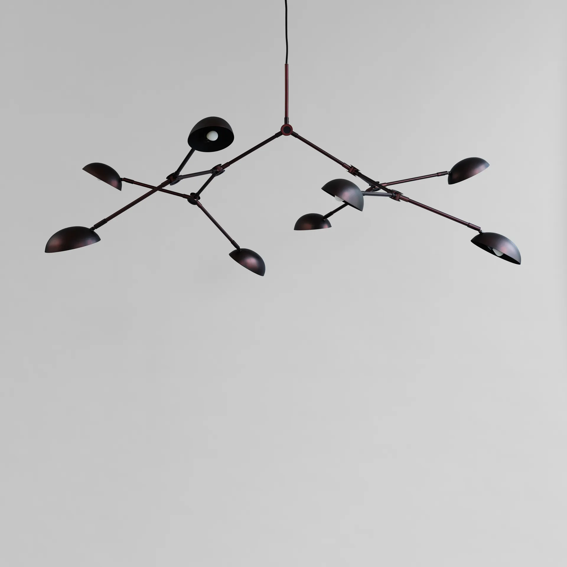 Drop Chandelier kroonluchter, Burned black 101 Copenhagen