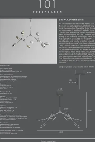 Drop Chandelier kroonluchter mini - Chrome - 101 Copenhagen