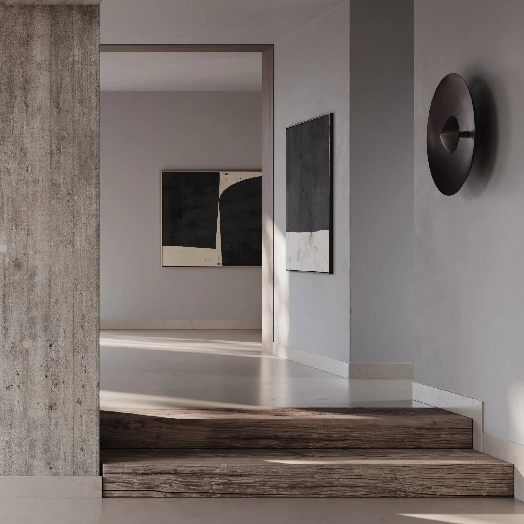 Dusk wandlamp 50x50 cm, Burned Black 101 Copenhagen