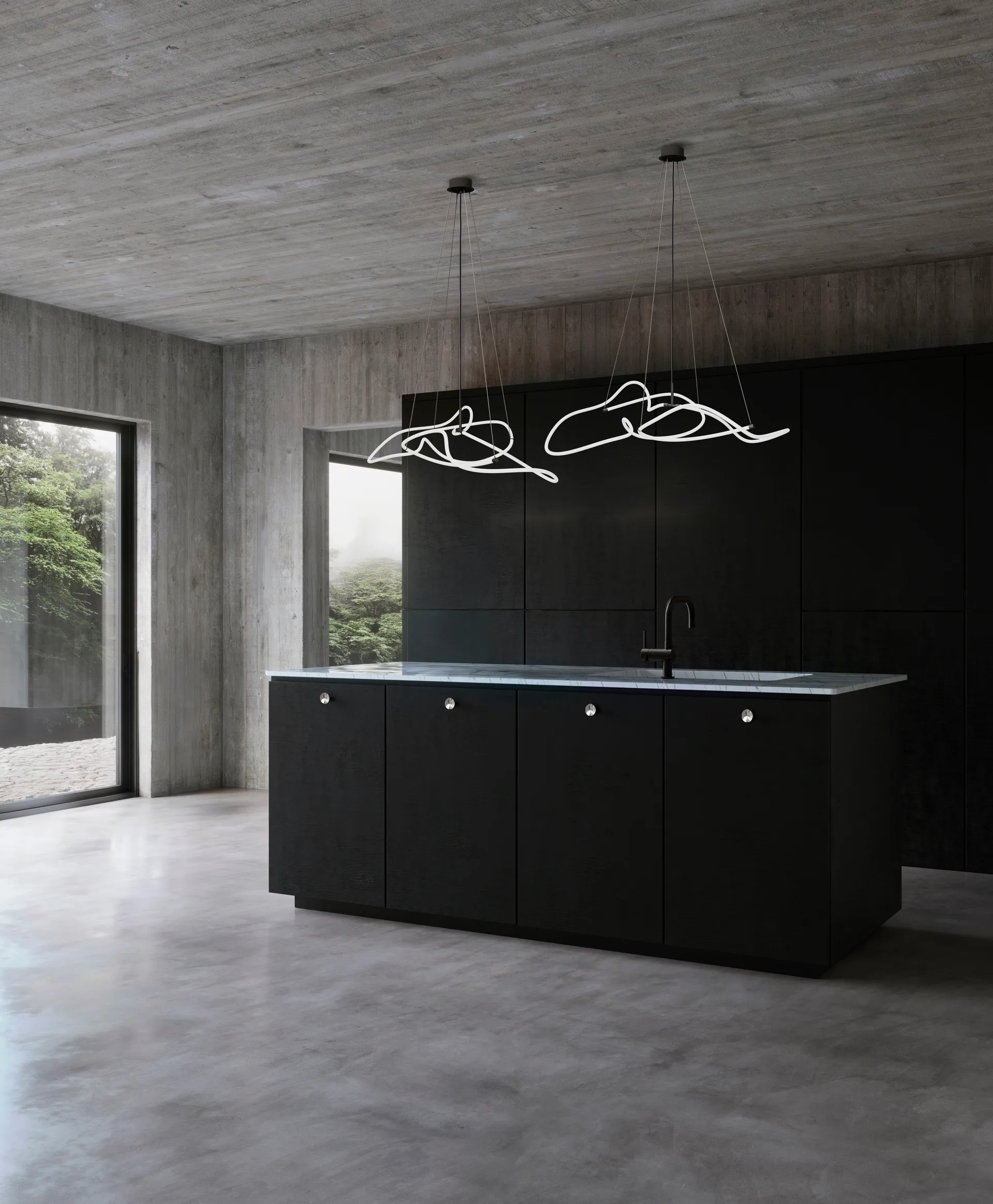 Ghost Chandelier mini hanglamp, Burned black 101 Copenhagen