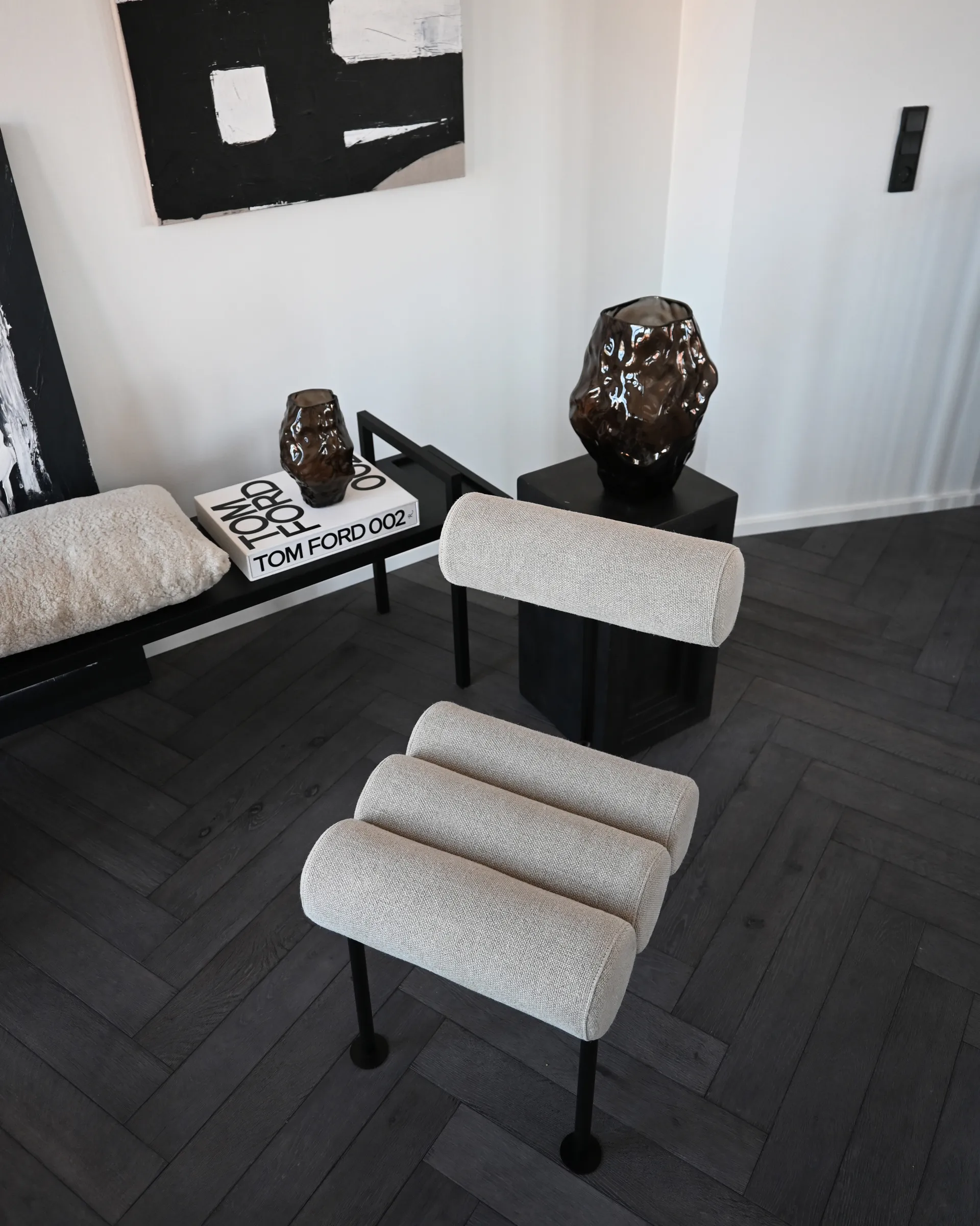 Hiro eetkamerstoel, Black frame-Sand 101 Copenhagen