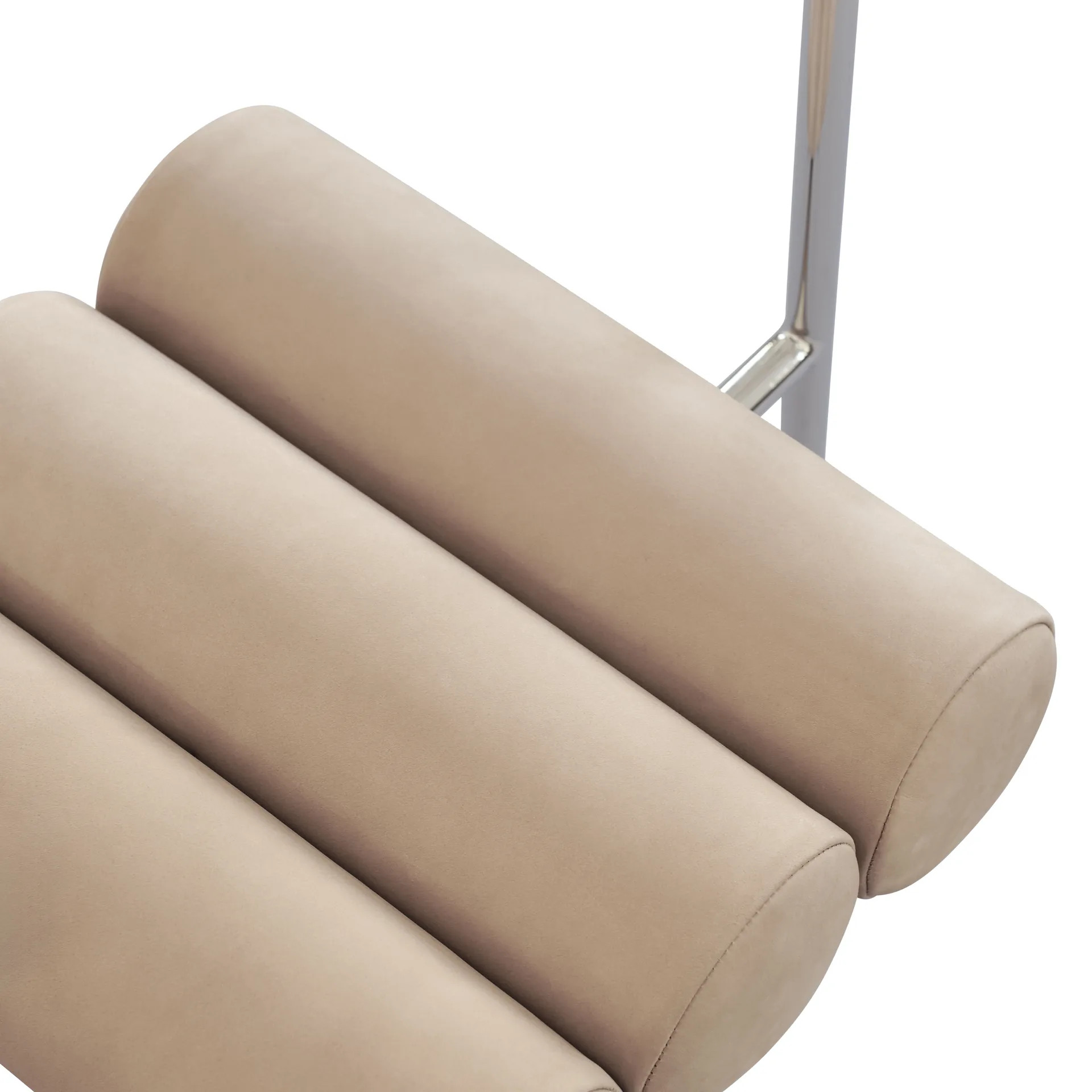 Hiro eetkamerstoel, Stainless steel-nubuck 101 Copenhagen