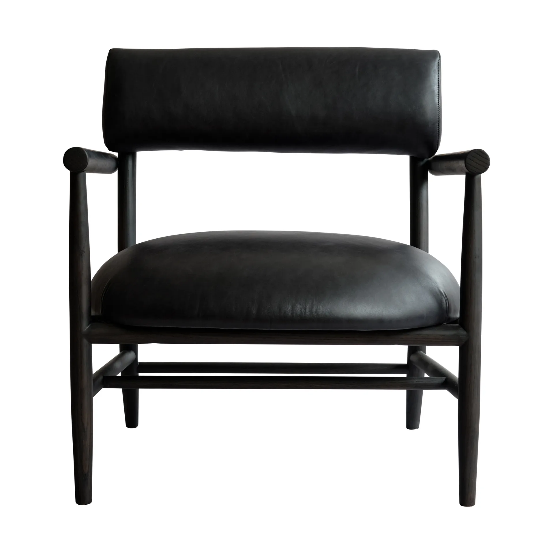 Nama lounge chair, Aniline leather zwart 101 Copenhagen