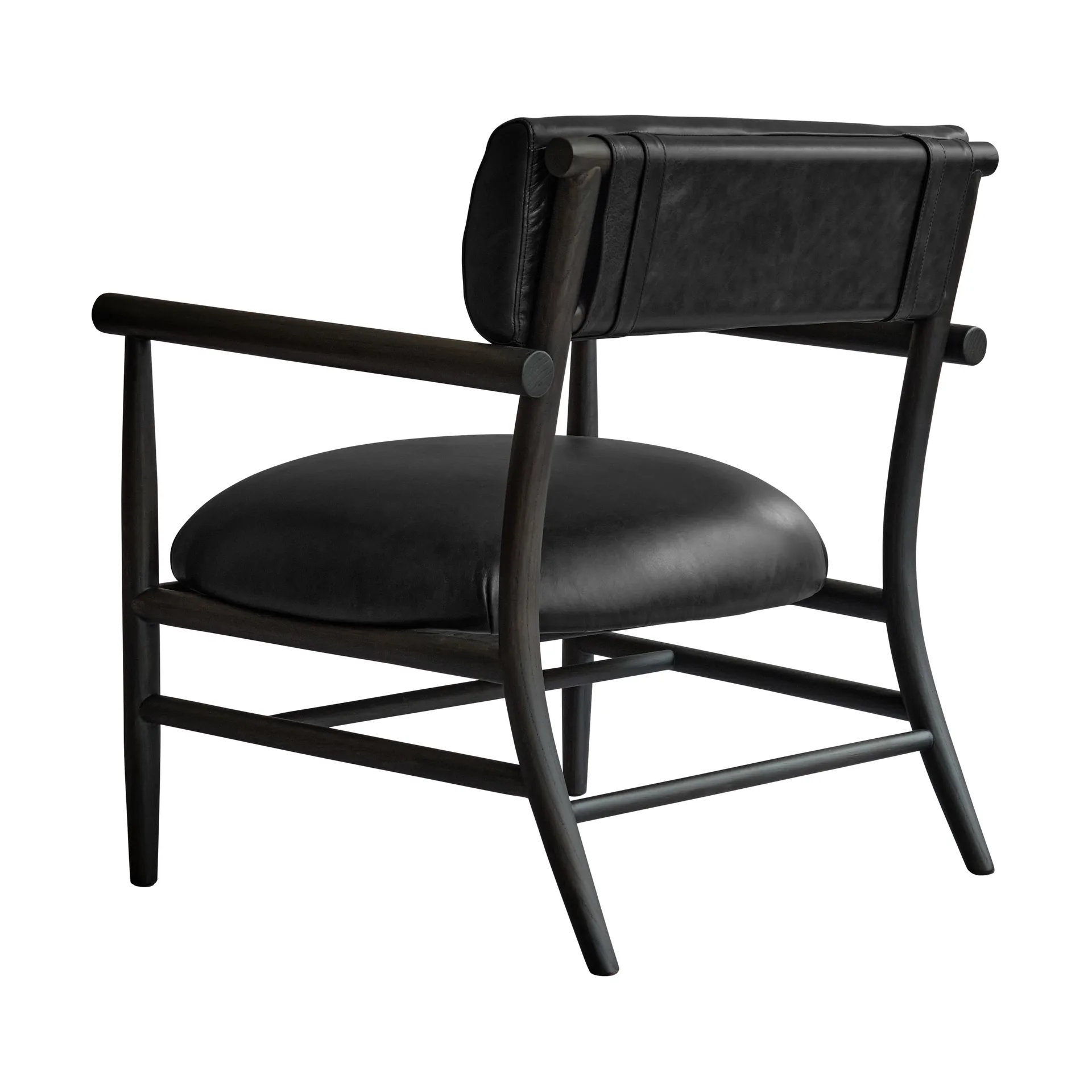 Nama lounge chair, Aniline leather zwart 101 Copenhagen