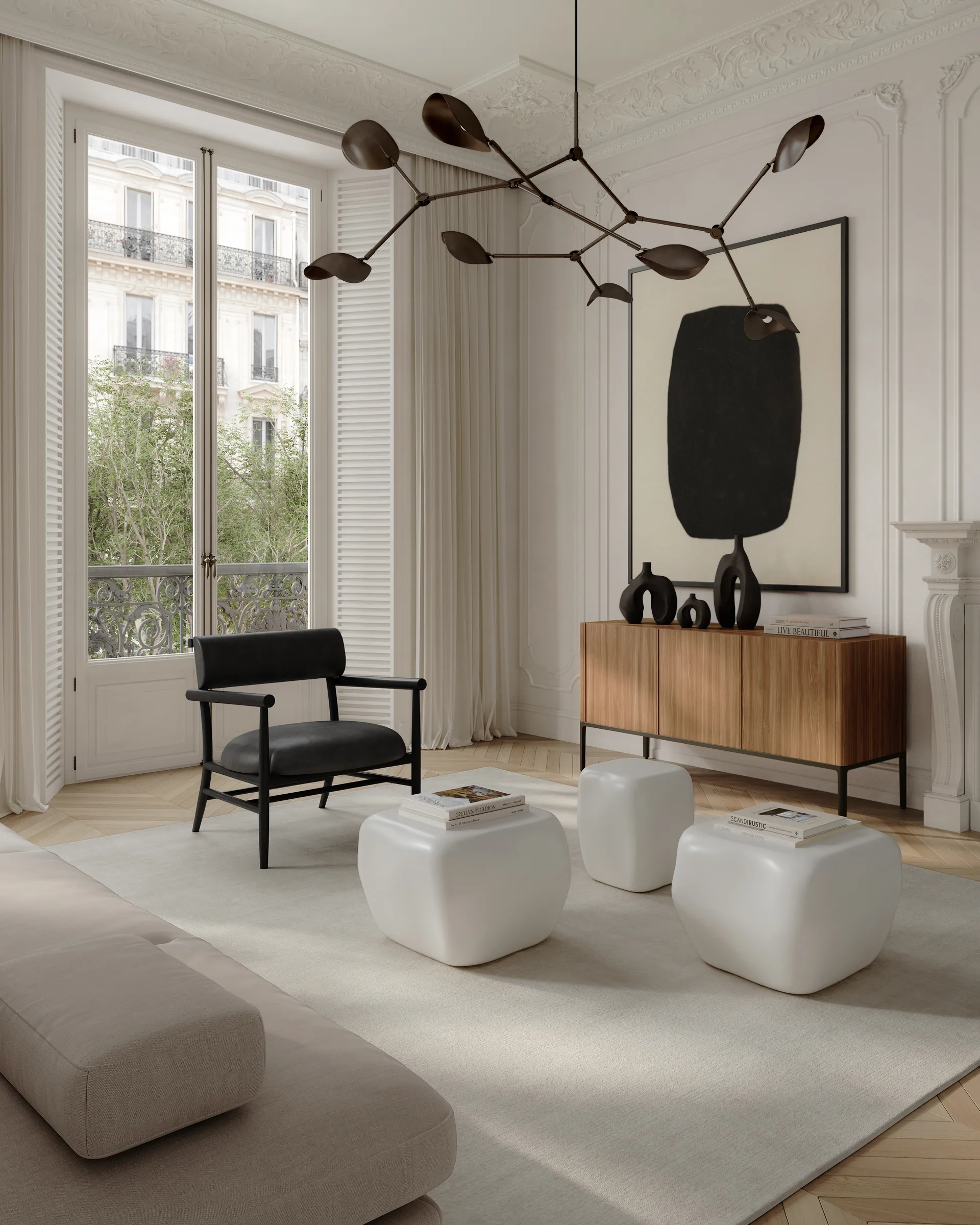 Nama lounge chair, Aniline leather zwart 101 Copenhagen