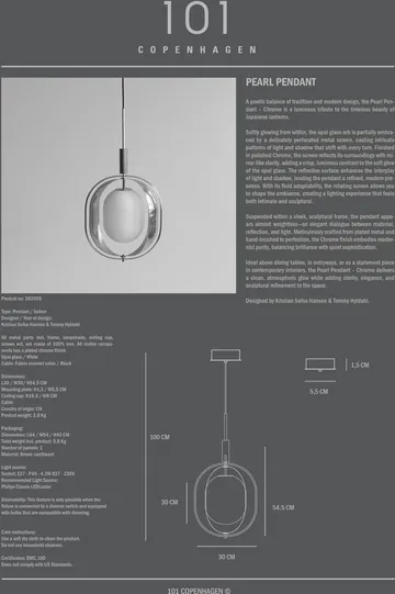 Pearl hanglamp - Chrome - 101 Copenhagen
