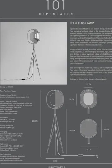 Pearl vloerlamp - Chrome - 101 Copenhagen