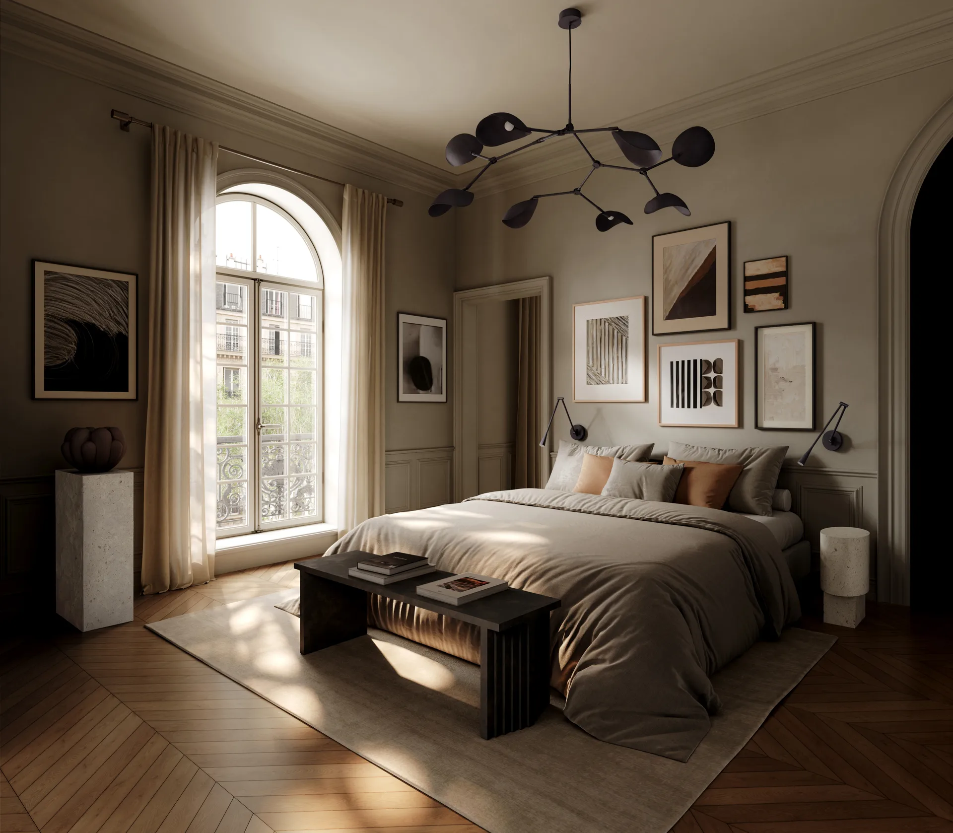 Snake wandlamp, Burned Black 101 Copenhagen