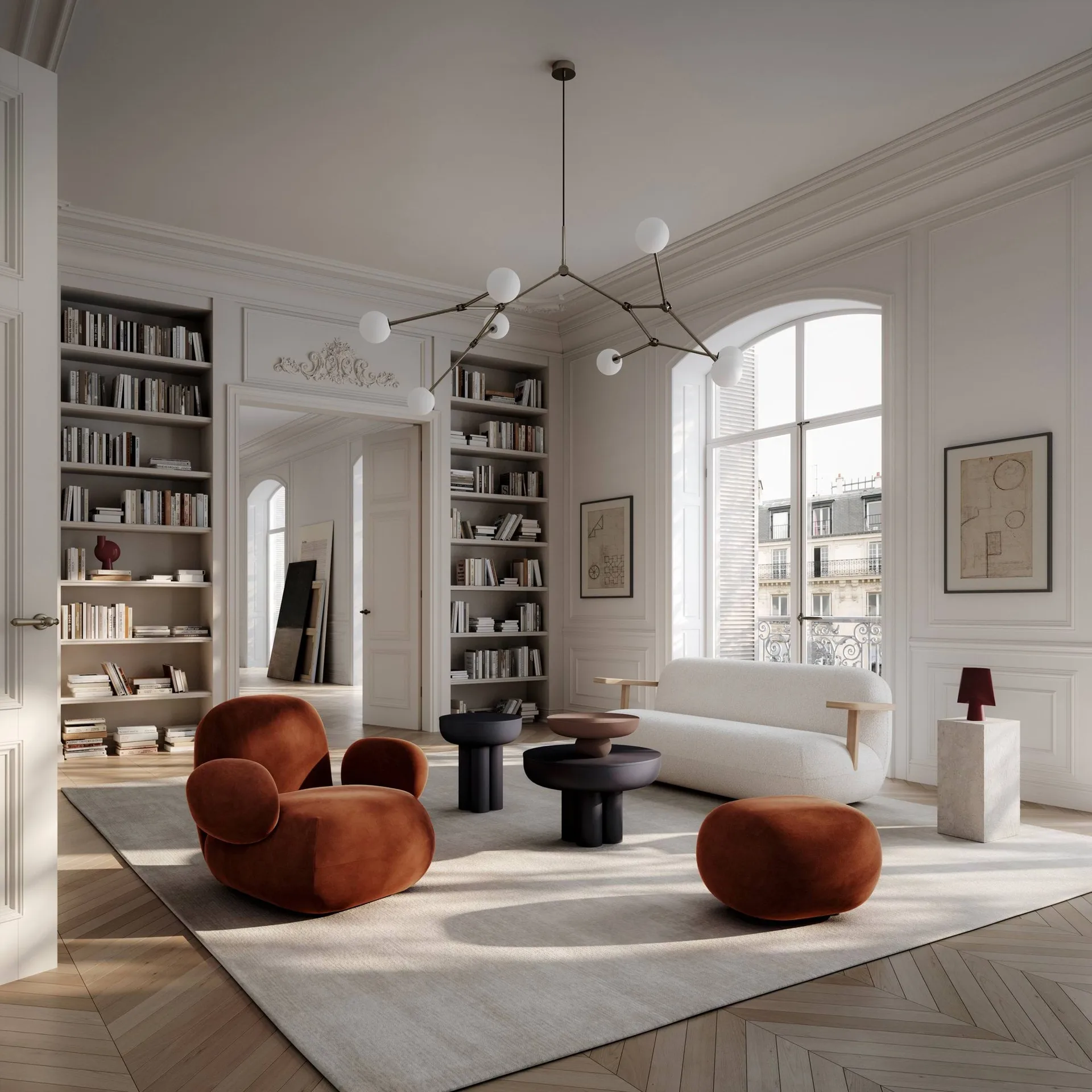 Sphere Bubl vaas Medio, Maroon 101 Copenhagen