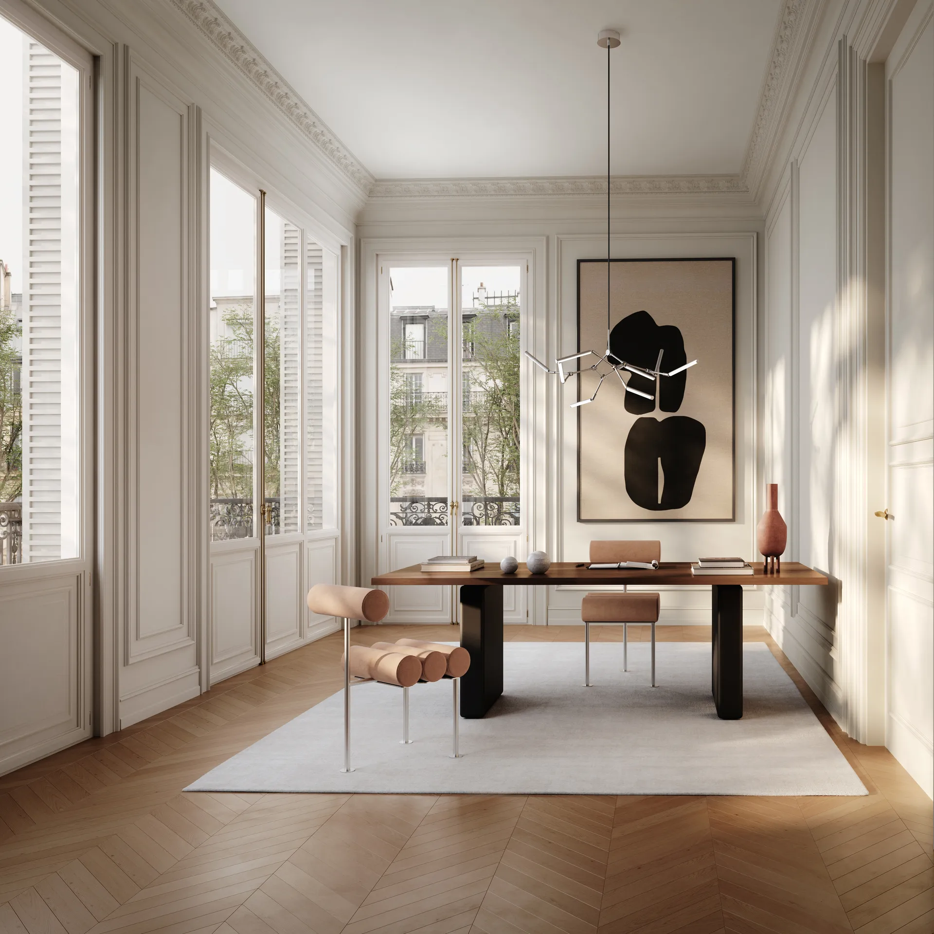 Stick chandelier kroonluchter mini, Chrome 101 Copenhagen