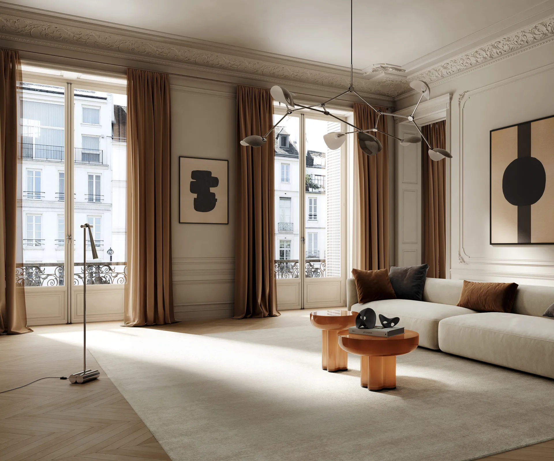 Stingray kroonluchter grande, Chrome 101 Copenhagen