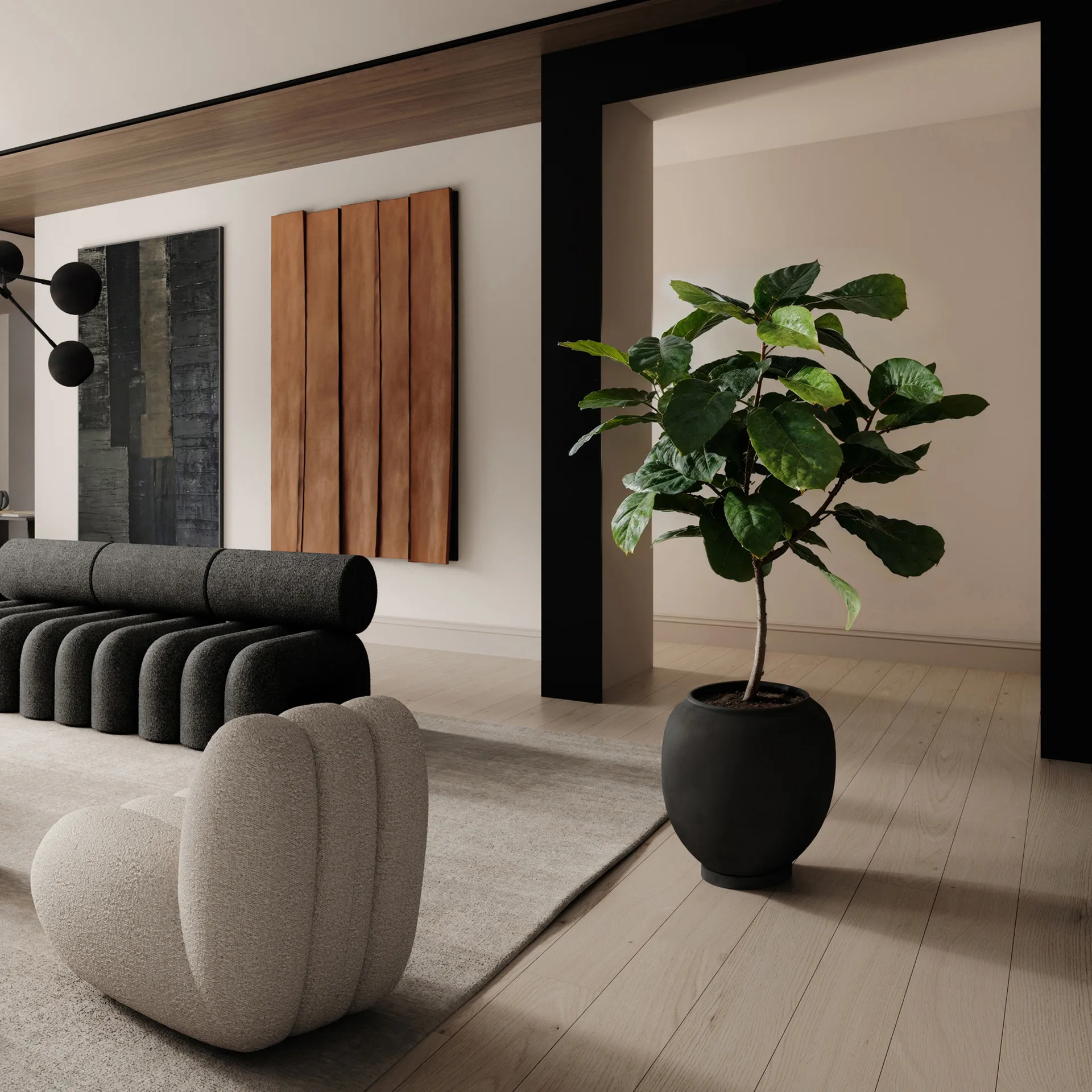 Sunao vaas big 55 cm, Black 101 Copenhagen