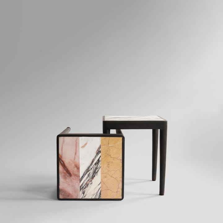 Tairu tafel 38x38 cm striped, Peach-Calacatta-Yellow 101 Copenhagen
