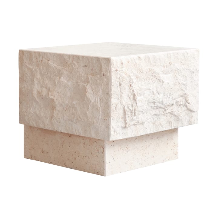 Temple bijzettafel low 42x40 cm, Chrome-limestone 101 Copenhagen