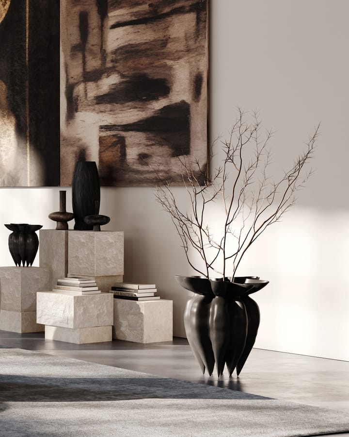 Temple bijzettafel tall 50x33 cm, Chrome-limestone 101 Copenhagen