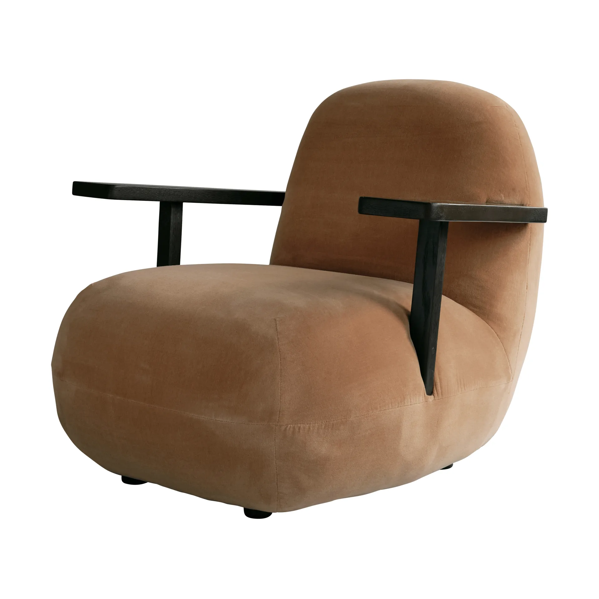 Toe chair fauteuil met armleuningen, Coffee black oak-desert 101 Copenhagen