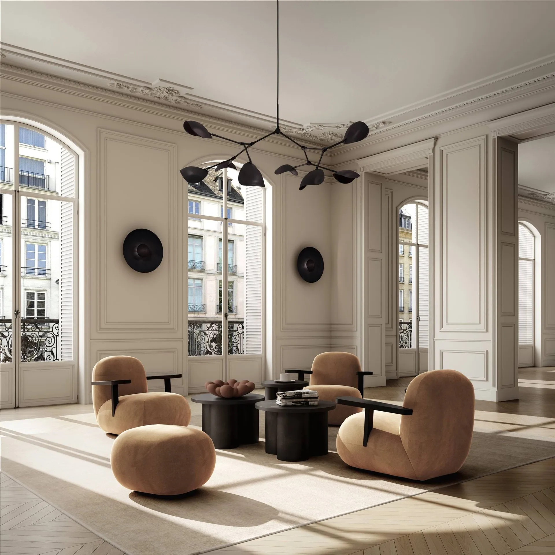 Toe chair fauteuil met armleuningen, Coffee black oak-desert 101 Copenhagen