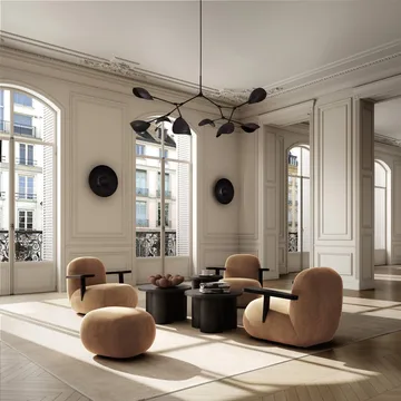 Toe chair fauteuil met armleuningen - Coffee black oak-desert - 101 Copenhagen