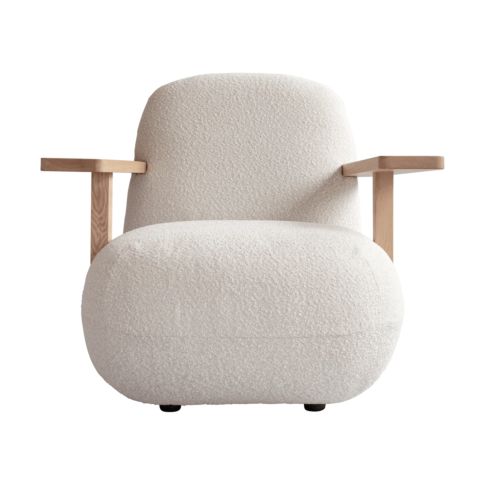 Toe chair fauteuil met armleuningen, Natural oak-off white 101 Copenhagen
