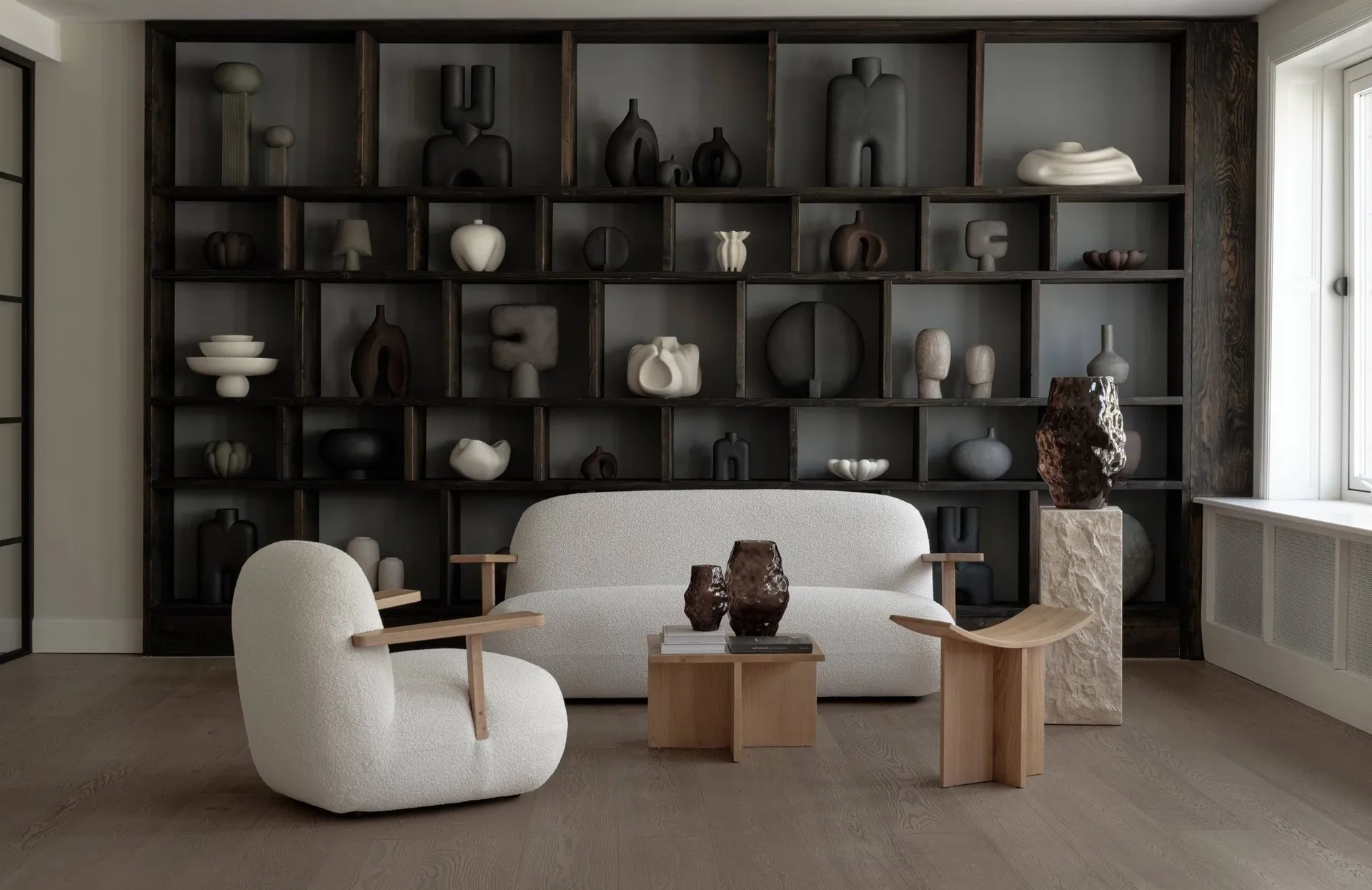 Toe chair fauteuil met armleuningen, Natural oak-off white 101 Copenhagen
