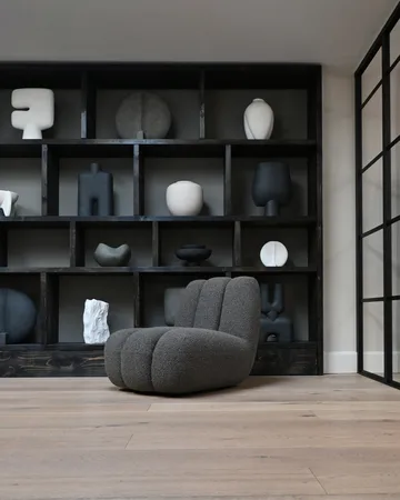 Toe loungefauteuil bouclé - Deep taupe - 101 Copenhagen