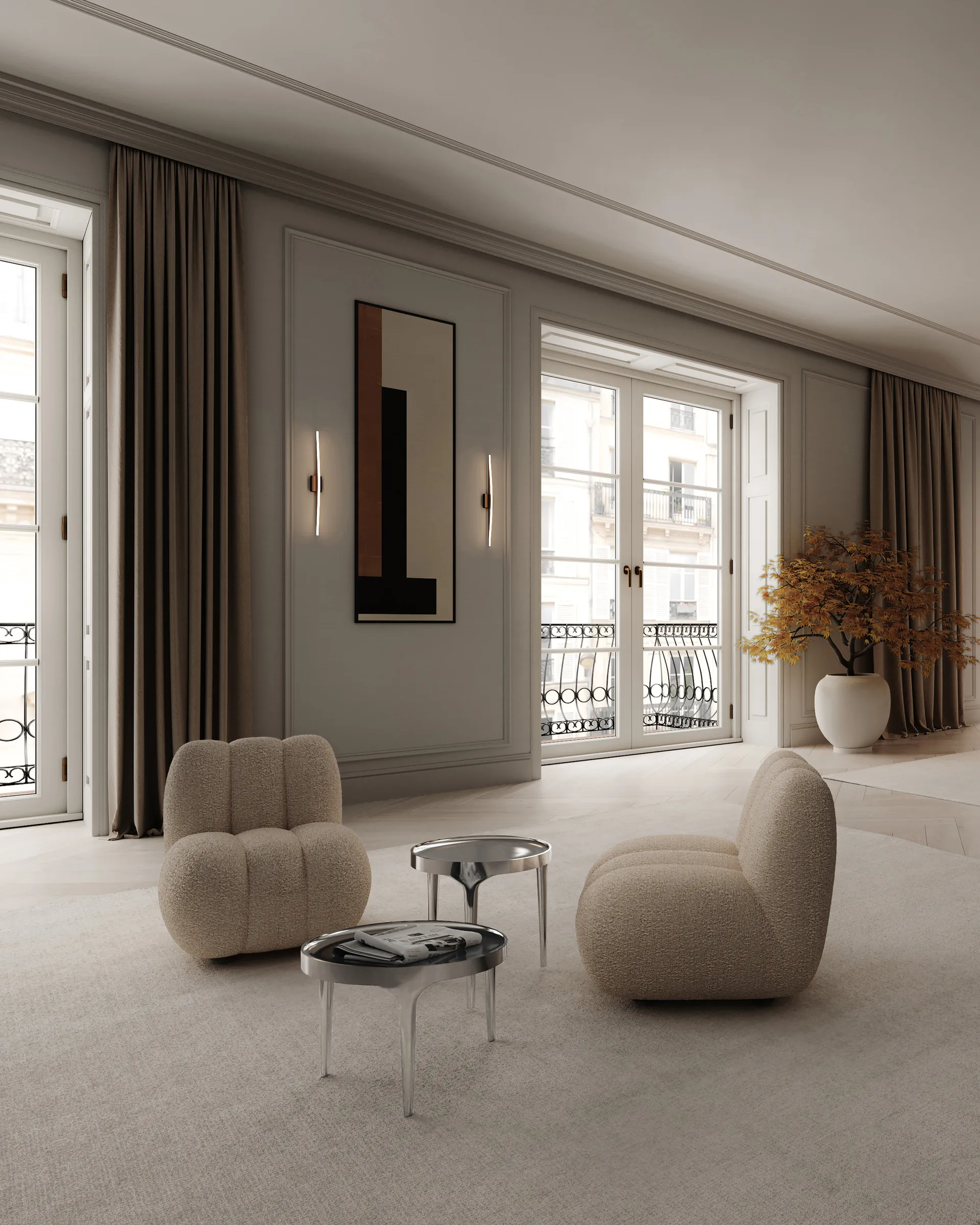 Toe loungefauteuil bouclé, Smoked sand 101 Copenhagen