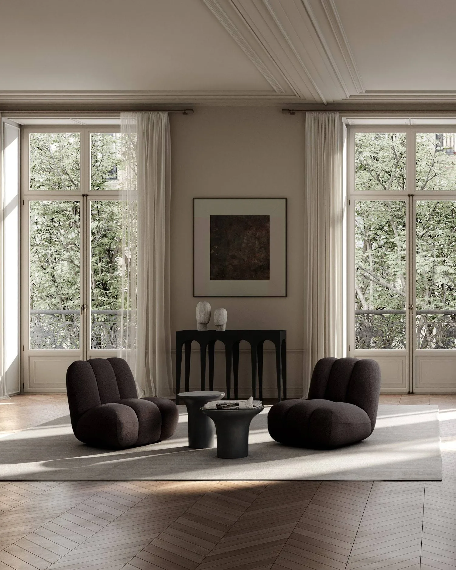 Toe loungefauteuil, Dark brown 101 Copenhagen
