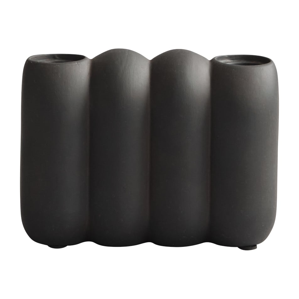 101 Copenhagen Tube kandelaar Coffee 11x14,5 cm | Scandinavisch Interieur | Kandelaars | Zwart