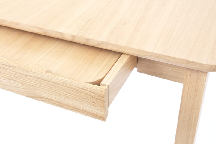 Alfred eettafel 90x160 cm, Witgepigmenteerd eikenhout 1898