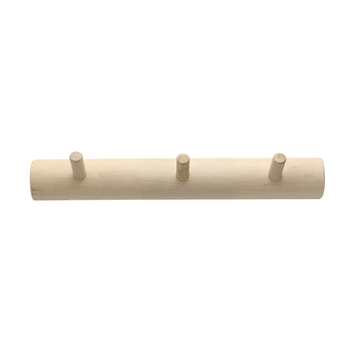1898 Allsarp kapstokje 3 knoppen Berken | Scandinavisch Interieur | Haken & hangers | Beige