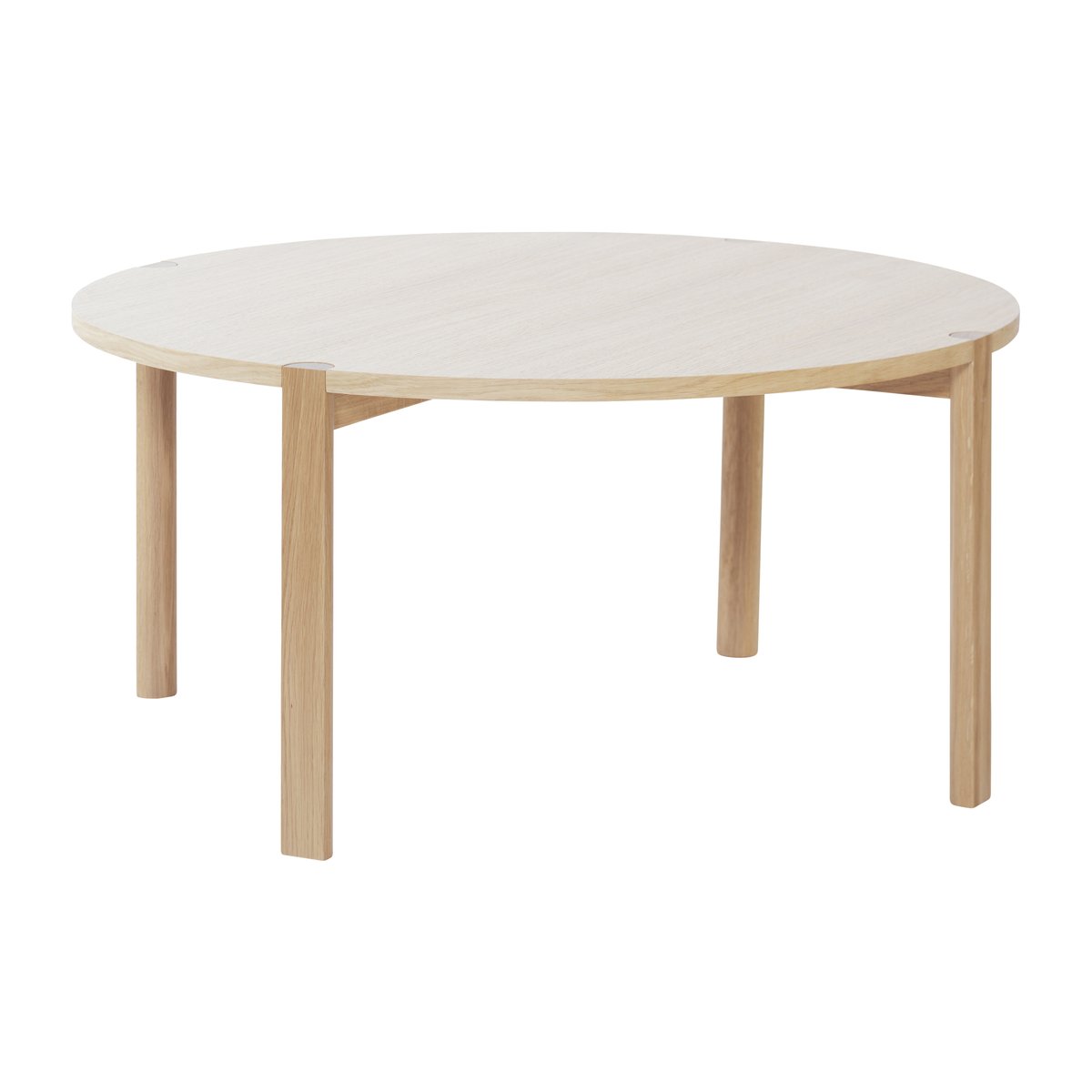 1898 Anton salontafel o90 cm Witgepigmenteerd eikenhout