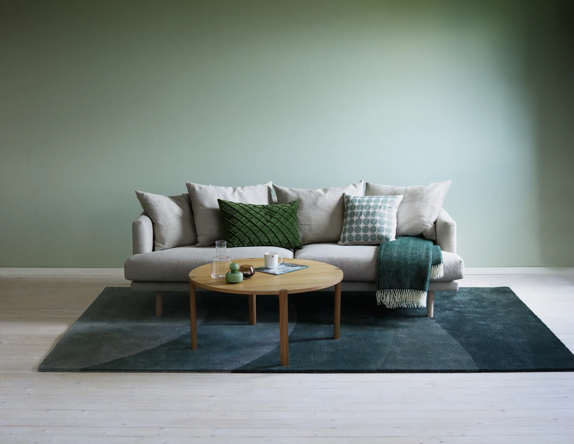 Anton salontafel Ø90 cm, Witgepigmenteerd eikenhout 1898