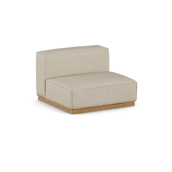 Bergsdal 1,5-zits fauteuil - Bern beige 0341-Essen eikenkleurig gebeitst, 1,5-zits - 1898
