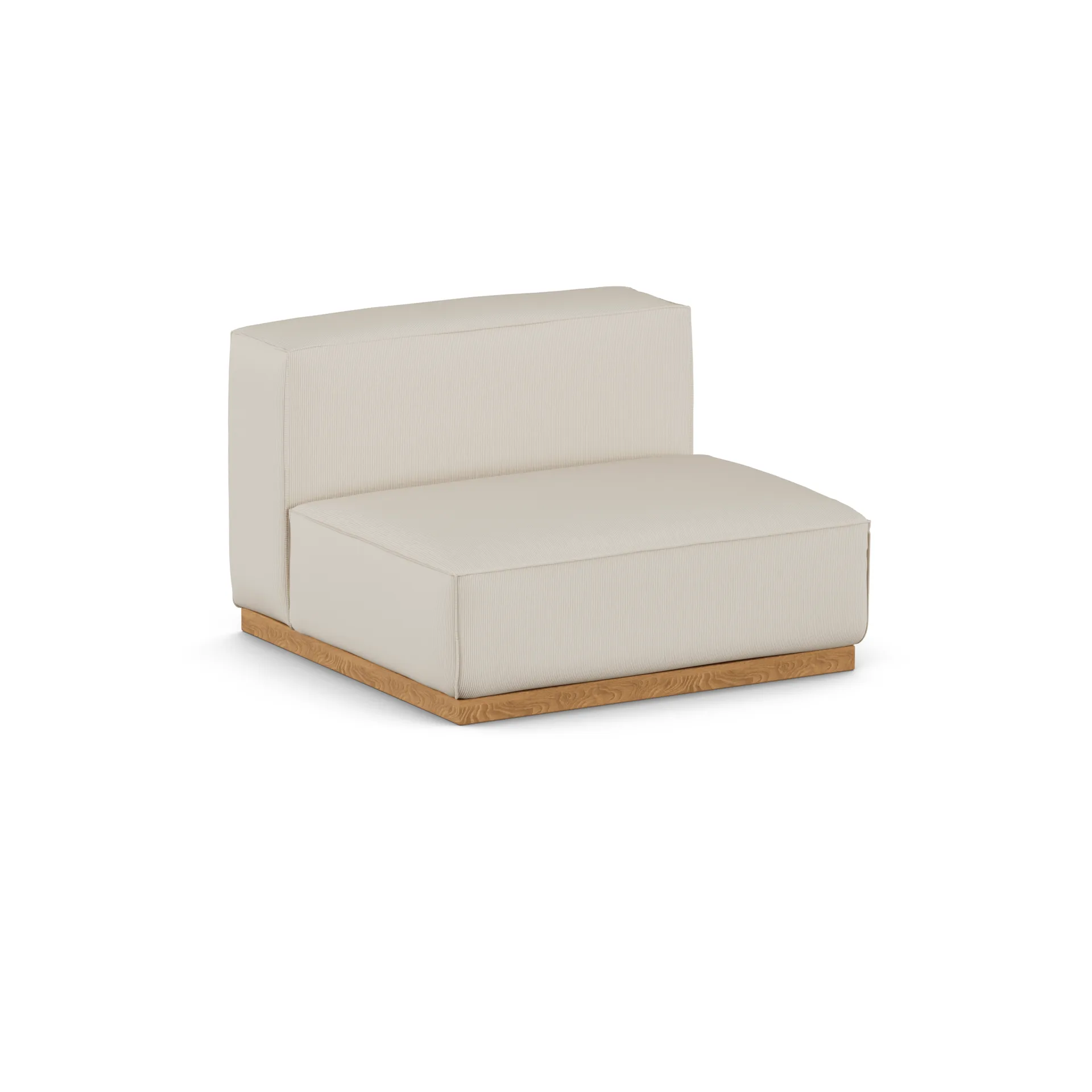 Bergsdal 1,5-zits fauteuil, Jump beige 1956-Essen eikenkleurig gebeitst, 1,5-zits 1898