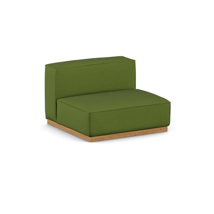 Bergsdal 1,5-zits fauteuil - Luisa green 3975-Essen eikenkleurig gebeitst, 1,5-zits - 1898