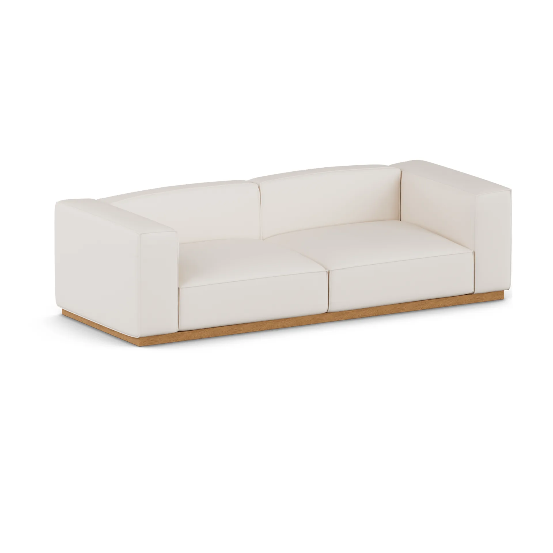 Bergsdal sofa, Caleido beige 9600-Essen eikenkleurig gebeitst, 3-zits 1898