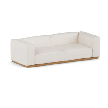 Bergsdal sofa - Caleido beige 9600-Essen eikenkleurig gebeitst, 3-zits - 1898