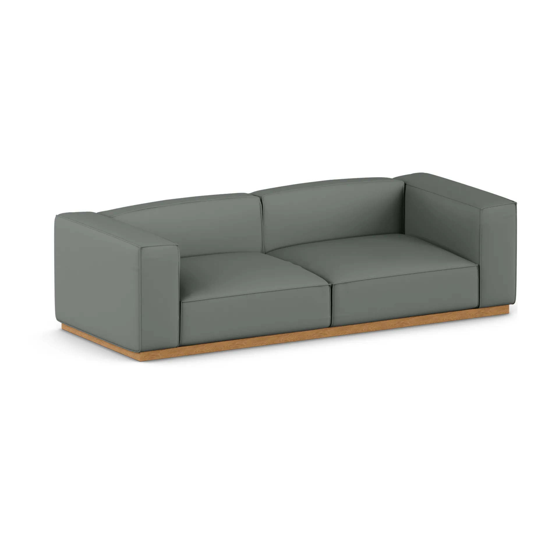 Bergsdal sofa, Caleido grey 1240-Essen eikenkleurig gebeitst, 3-zits 1898