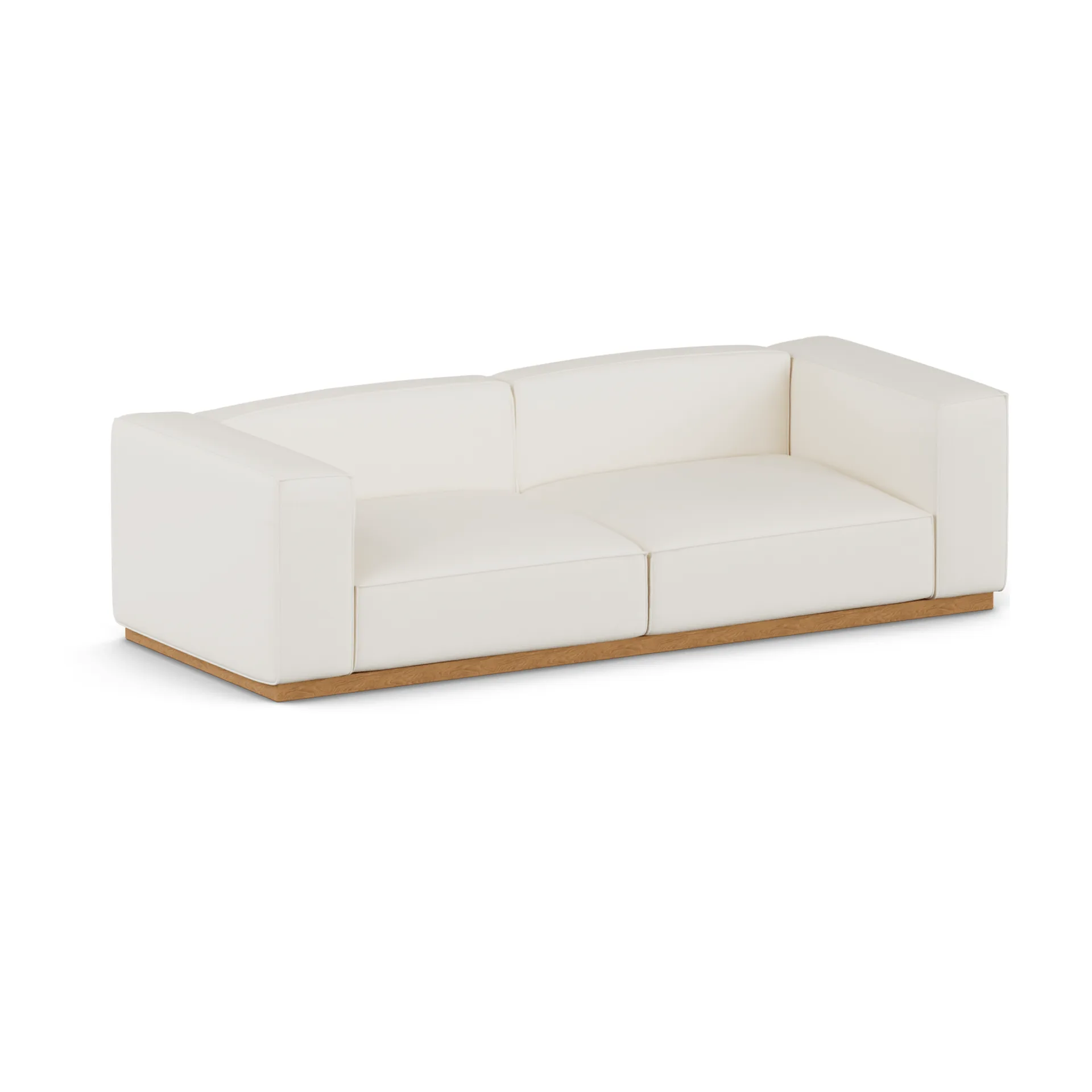 Bergsdal sofa, Jump offwhite 1954-Essen eikenkleurig gebeitst, 3-zits 1898
