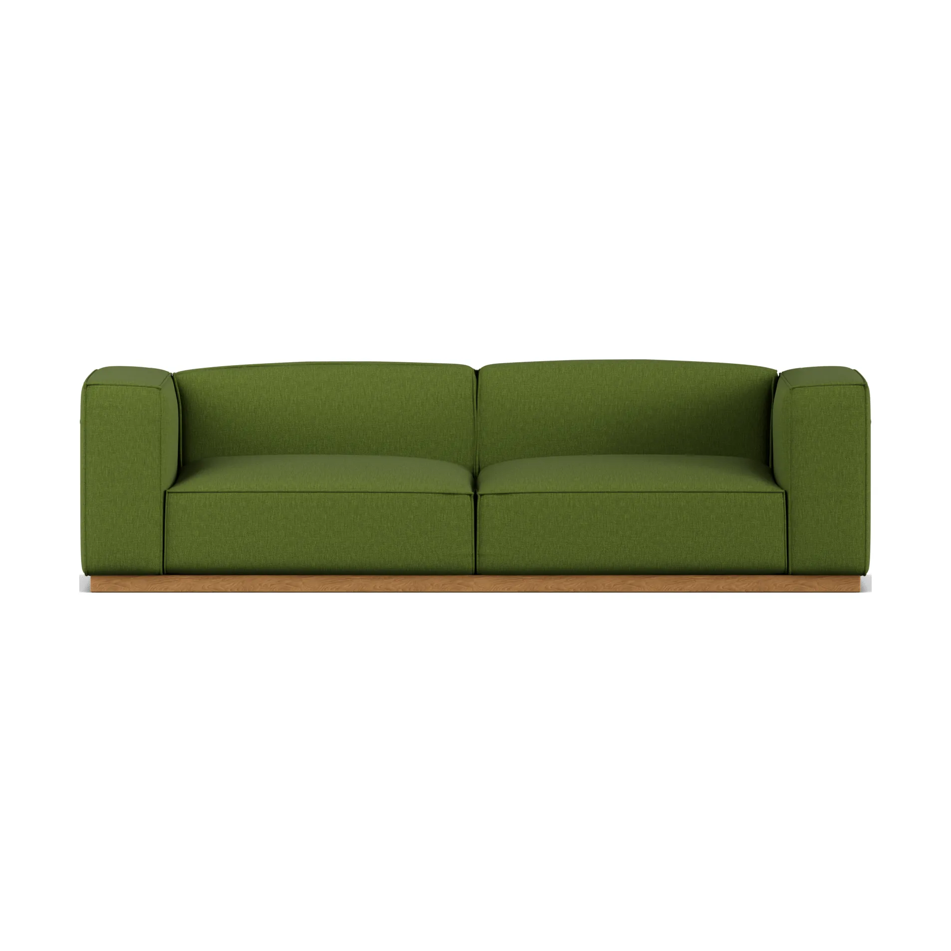 Bergsdal sofa, Luisa green 3975-Essen eikenkleurig gebeitst, 3-zits 1898
