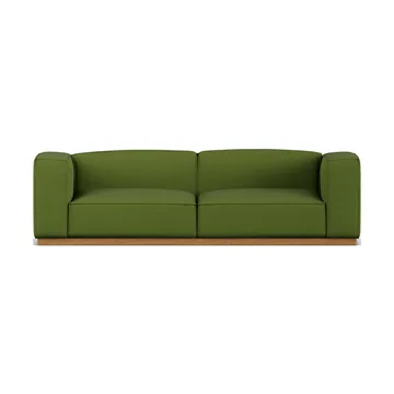Bergsdal sofa - Luisa green 3975-Essen eikenkleurig gebeitst, 3-zits - 1898