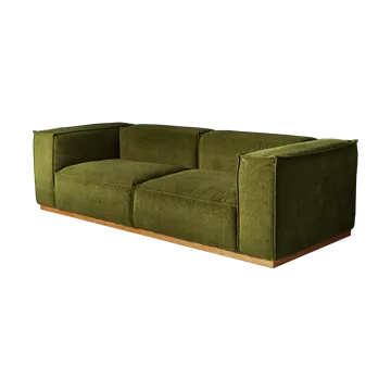 Bergsdal sofa - Luisa green 3975-Essen eikenkleurig gebeitst, 3-zits - 1898