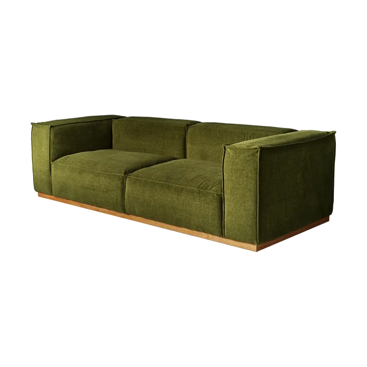Bergsdal sofa - Luisa green 3975-Essen eikenkleurig gebeitst, 3-zits - 1898