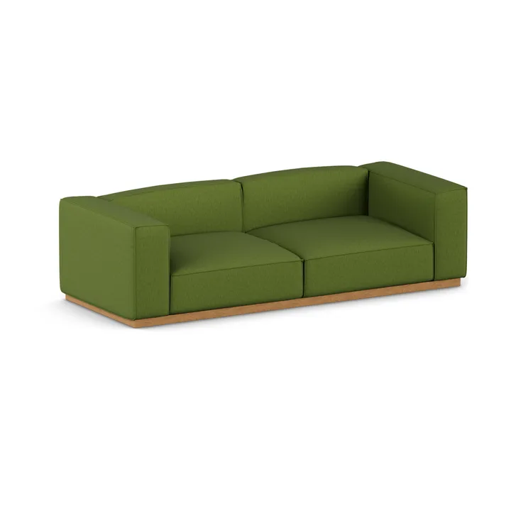 Bergsdal sofa - Luisa green 3975-Essen eikenkleurig gebeitst, 3-zits - 1898