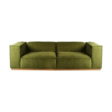 Bergsdal sofa - Luisa green 3975-Essen eikenkleurig gebeitst, 3-zits - 1898