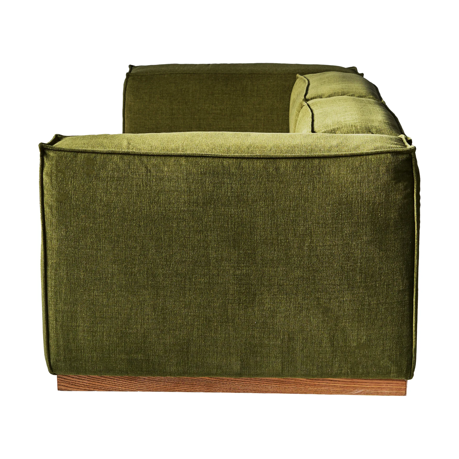 Bergsdal sofa, Luisa green 3975-Essen eikenkleurig gebeitst, 3-zits 1898